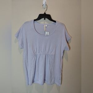 J. Jill.Pure Jill 100% Cotton Pleated Front Short Sleeved Top Size Medium.